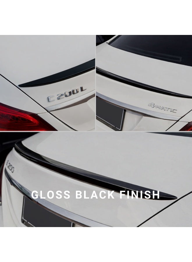 MOTOR FIT Rear Trunk Spoiler (Type A) for Mercedes-Benz C-Class (2015–2021), Gloss Black ABS Lip Spoiler, OEM-Style Sport Upgrade, No Drill Installation - Image 5